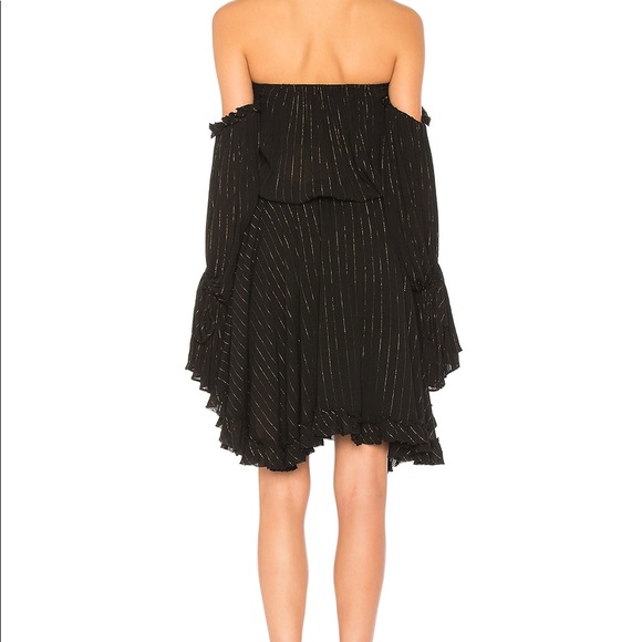 Dazed Bustier Mini Dress in Black & Gold - Picture 2 of 2